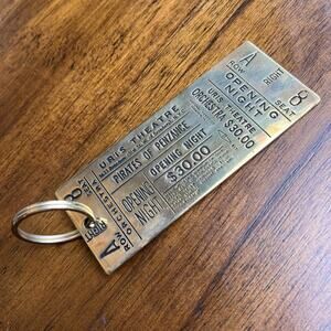 ‘81 Brass Ticket Key Ring Pirates Of Penzance Broadway Uris Theatre Opening Eve